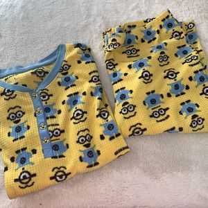 Large Universal Minions Thermal fleece pajama set